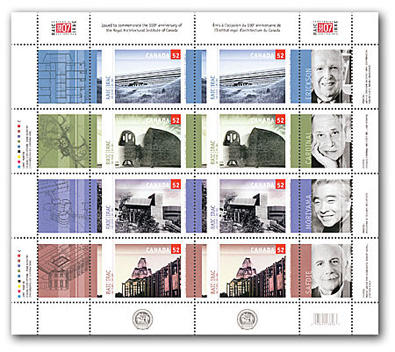 Canada Post marks the centennial of RAIC by honouring four architects, three of whom are McGill graduates -Canada Post