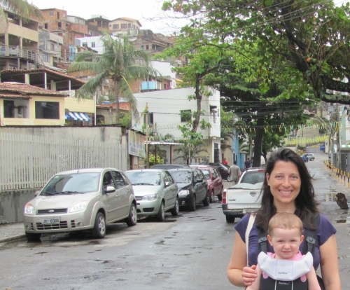 Dr. Andermann during a site visit in Salvador da Bahia, Brazil