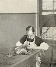 William Osler at the Blockley Mortuary, c. 1886.
