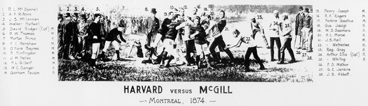 The very first game of modern football