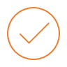 Icon of an orange checkmark