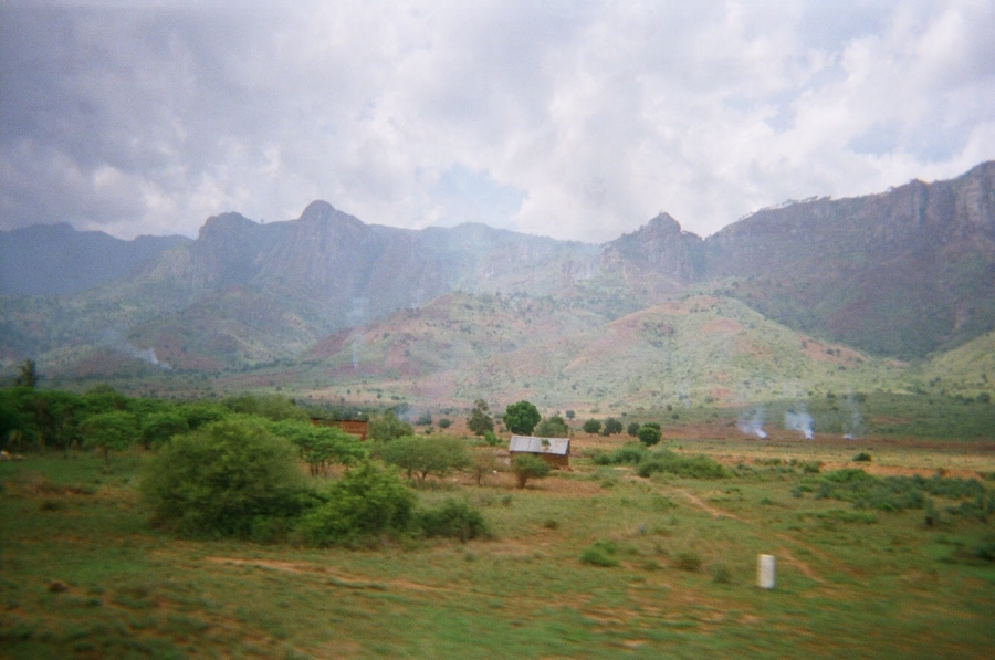 Driving through the Usambara mountains, Tanzania