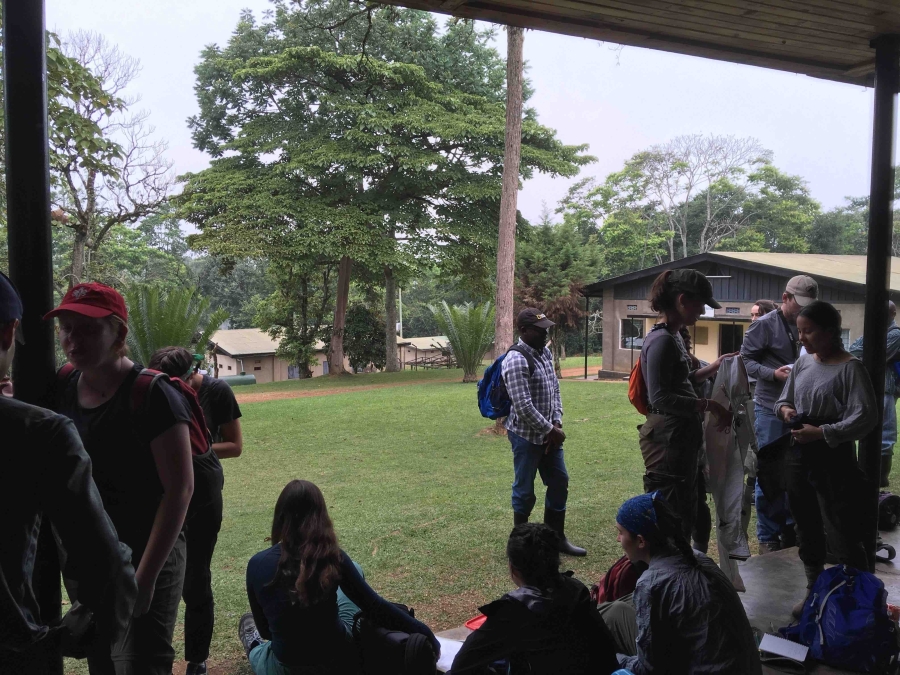 AFSS group getting ready for a day of fieldwork at the Makere University Biological Field Station in Kibale National Park, Uganda