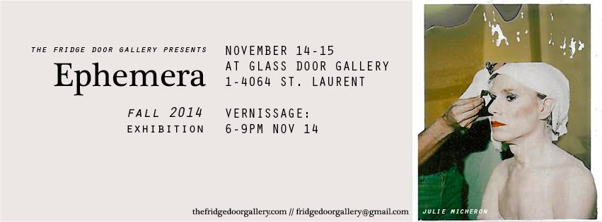 Ephemera - A Fridge Door Gallery Exhibition