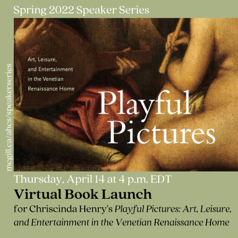 Event Poster for Prof. Henry's book launch on April 14 at 4-5:30 pm
