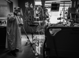Cleaning and decontaminating an ICU room can take two people almost an hour. Image by Courtesy of Goose Lane Editions