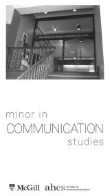 Communication Studies Brochure cover