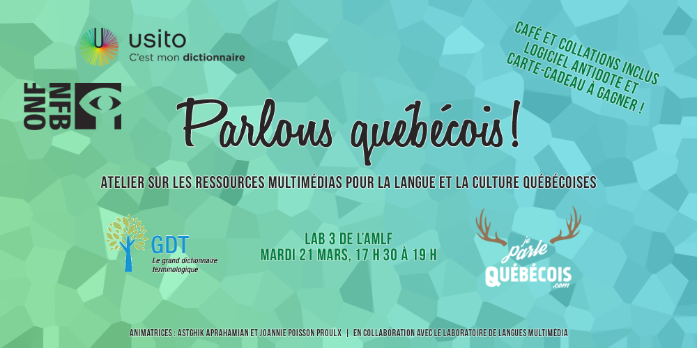 Parlons québécois workshop banner