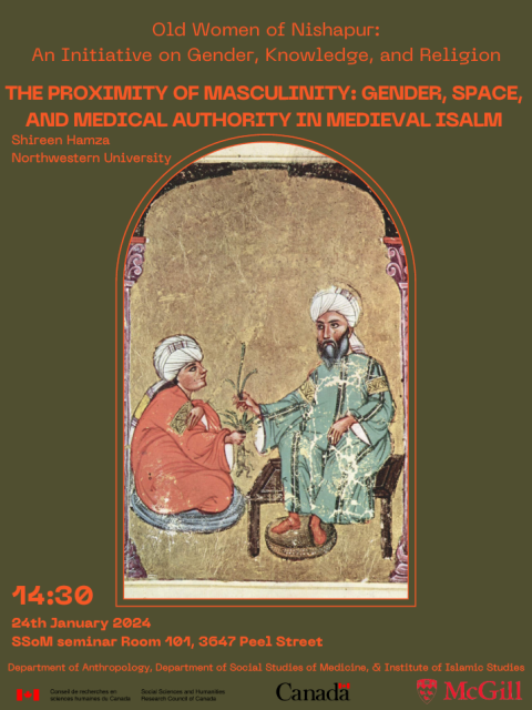 Poster with event details and historical photo. 