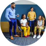 Group of people talking