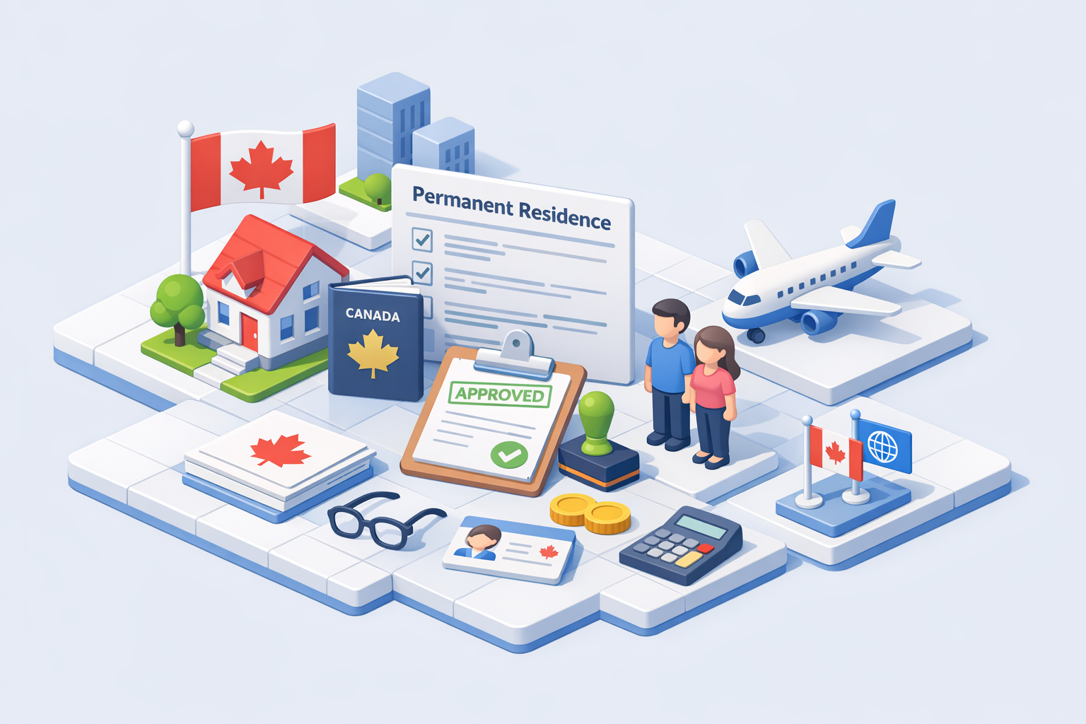 Image générée par l'IA liée à la résidence permanente