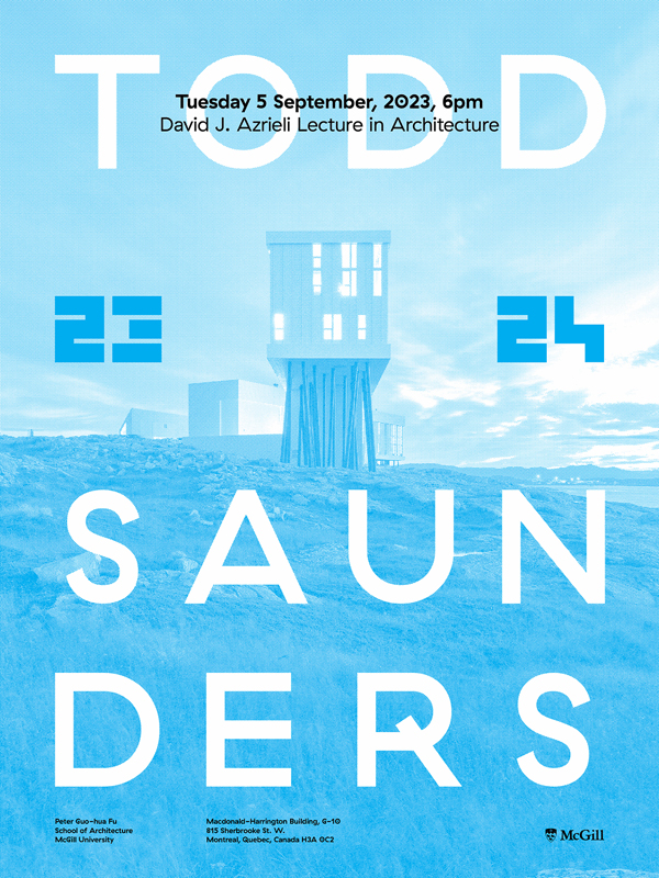 Todd Saunders lecture poster