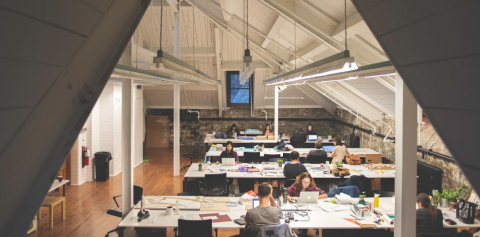 Students Working at Desks