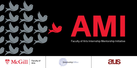 The Faculty of Arts Internship Mentorship Initiative's decorative banner.