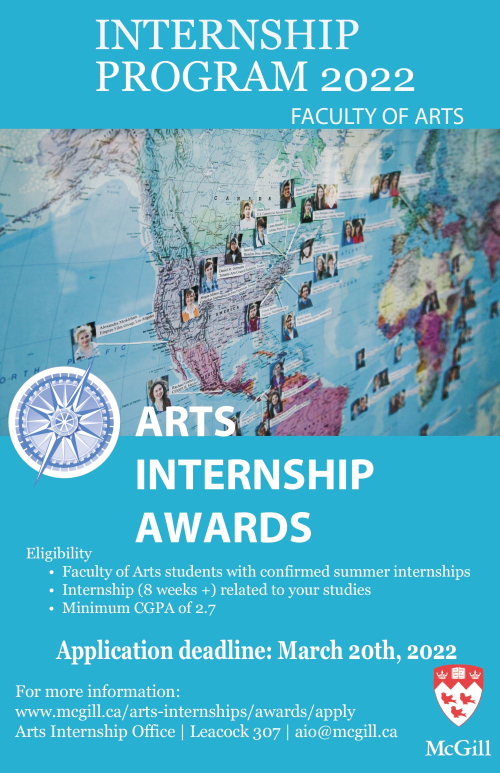 Apply for Funding Faculty of Arts Internship Program McGill University