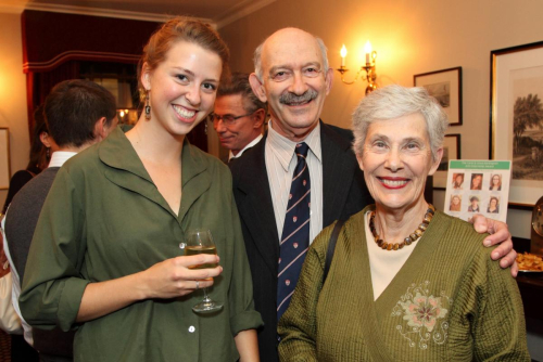 Intern Lena Weber (U3 Internatinal Development Studies) with Award Donors Professor Myron Echenberg (BA'62 MA'64) and Mrs. Eva Echenberg
