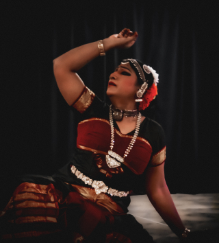 A Bharatnatyam dance performance.