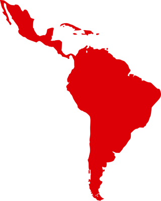 Silhouette of the South American continent