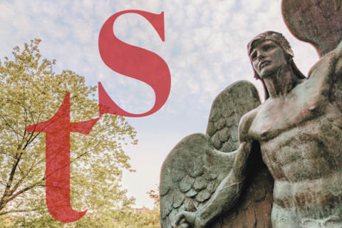 statue in campus