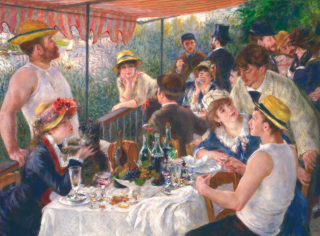 Painting of Luncheon of the Boating Party by Pierre-August Renior