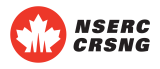 The NSERC logo which is a maple leaf beside the label "NSERC"