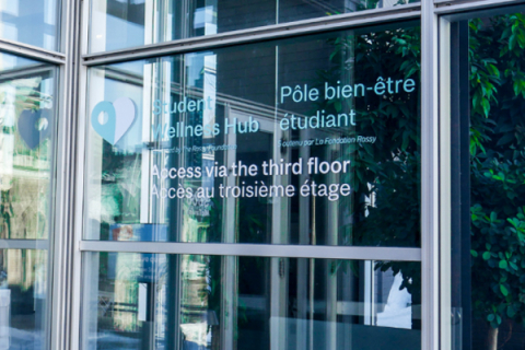 The Student Wellness Hub entrance