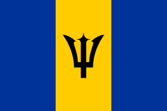 The flag of Barbados.