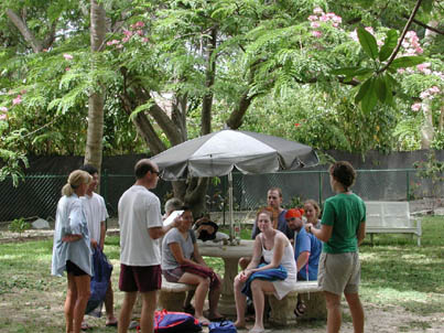 Morning instructions for Earthwatch volunteers.