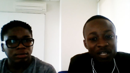 Screenshot of students from Team 16 – Ashesi University, Ghana during the Kickoff Workshop 