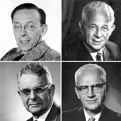 L-R, top to bottom: R.D.H. Heard, J.H. Quastel, K.A.C. Elliott and O.F. Denstedt
