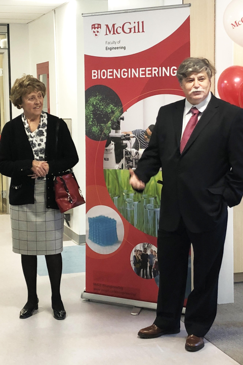 McGill Aluma, Marika Roy, and Department Chair, Professor Dan Nicolau