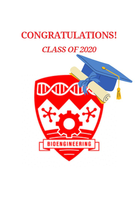 Poster congratulating the graduating class of 2020