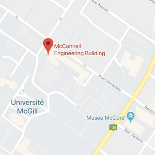 Location of the McConnell Engineering Building on Google Maps