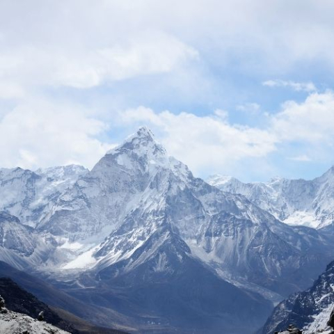 snow covered mountain top