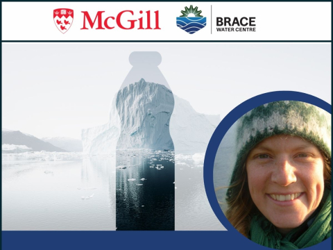 artic scene with a water bottle outline and Dr. Jennifer Provencher 
