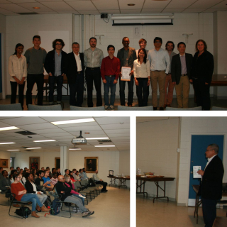 photos of brace conference with students professors standing 