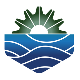 brace logo icon- gear over water