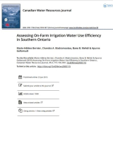 Assessing On-Farm Irrigation Water Use Efficiency in Southern Ontario