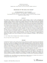 DRAINAGE IN THE ARAL SEA BASIN