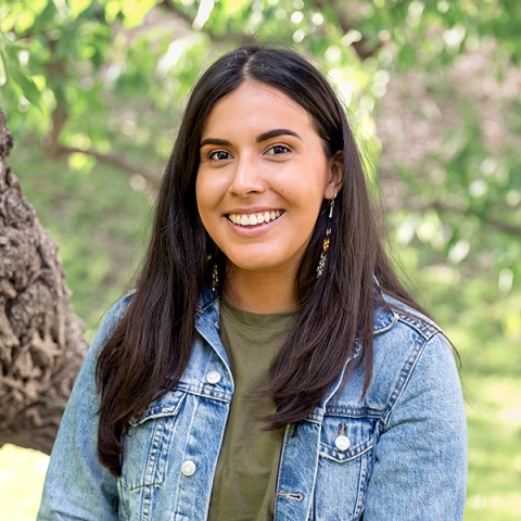 Portrait of Indigenous student on campus