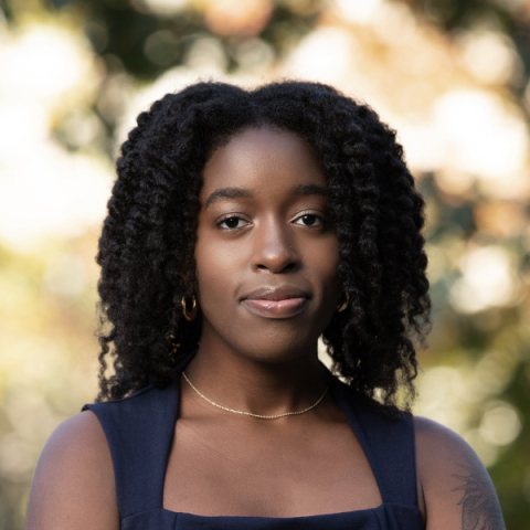 Student facing the camera looking confident
