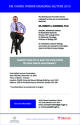 Dr. Weinberg lecture event poster