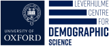 Oxford University and the Leverhulme Centre for Demographic Science logos places side-by-side