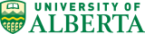 University of Alberta logo crest with their name written out on the right 
