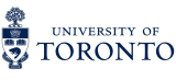 University of Toronto logo crest with their name written out on the right