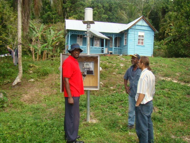 Weather station installed at Mile Gully, Jamaica