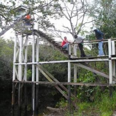 Field visit to the hydromet station in St. Cuthbert&#039;s Mission, Guyana