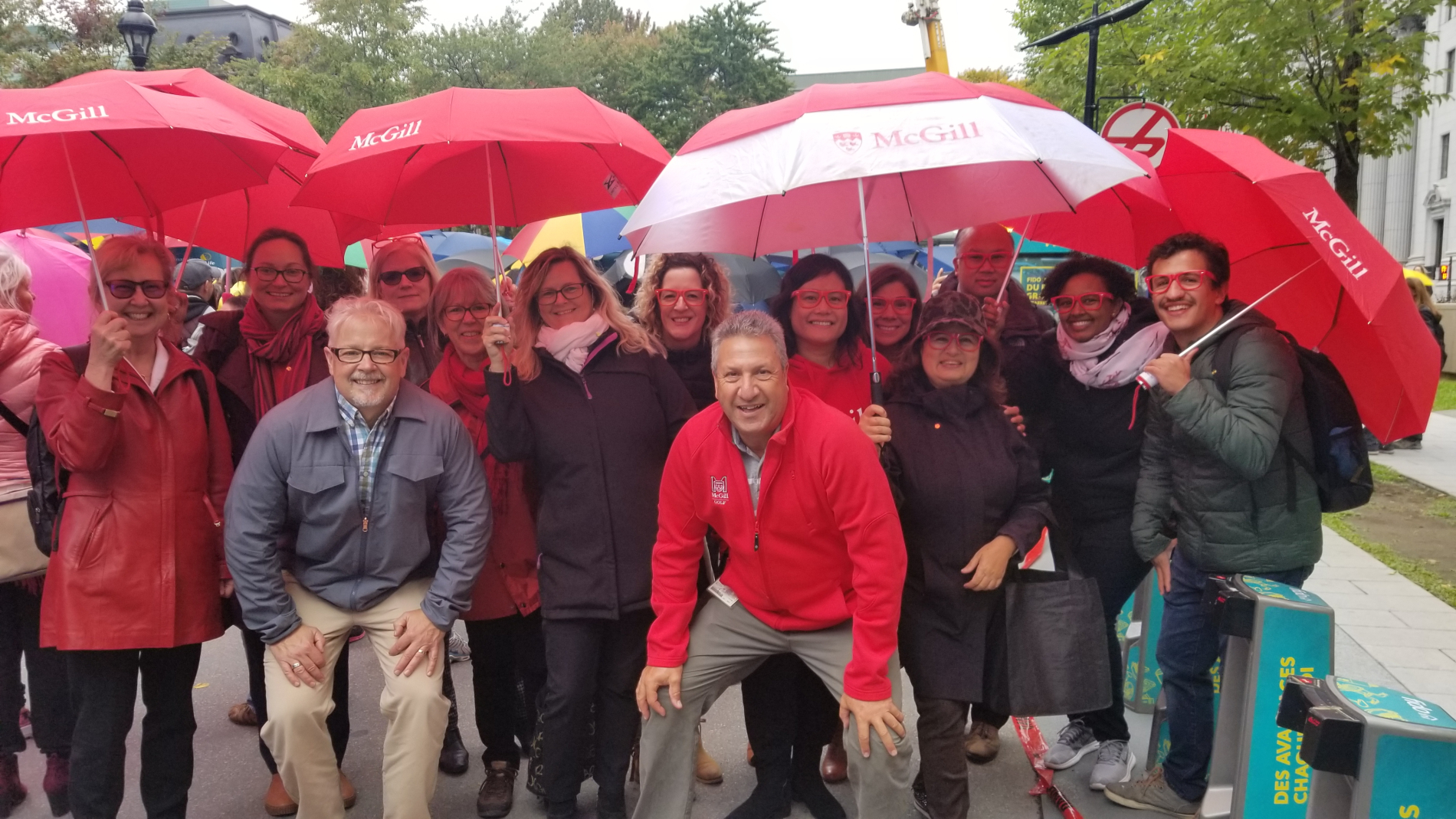 Centraide Committee Members at the March of the Umbrellas Launch Event in 2019