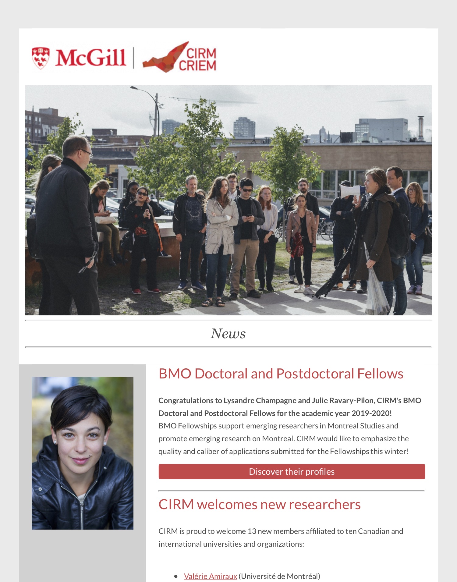 CIRM Newsletter — April 2019