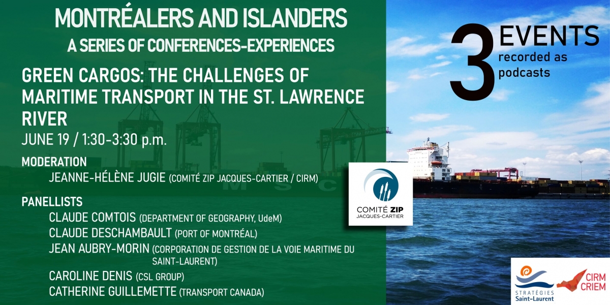 Poster for "Green Cargos: the Challenges of Maritime Transport in the St. Lawrence River"